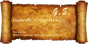 Gyebnár Sarolta névjegykártya